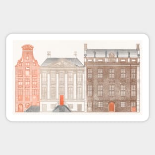 Amsterdam canal houses by Johan Teyler Sticker